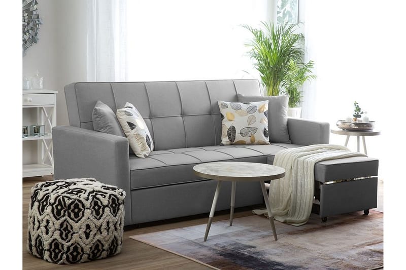 Glomma 3-personers Udtrækkelig Sovesofa 181x207 cm i Stof - Grå - Møbler - Sofaer - Sovesofaer - 3 personers sovesofa