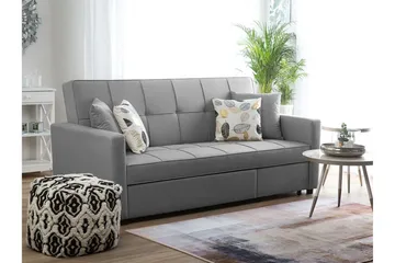 Glomma sovesofa 207 cm - Grå - Møbler - Sofaer - Sovesofaer - 3 personers sovesofa