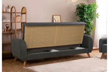 Malkiat Sovesofa - Antracit - Møbler - Sofaer - Sovesofaer - 3 personers sovesofa