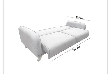 Malkiat Sovesofa - Grå - Møbler - Sofaer - Sovesofaer - 3 personers sovesofa