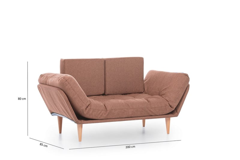 Mezonzo 3-Pers. Sovesofa - Brun - Sovesofaer - 3 personers sovesofa