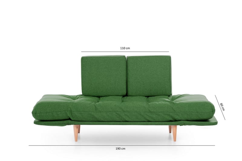 Mezonzo 3-Pers. Sovesofa - Grøn - Møbler - Sofaer - Sovesofaer - 3 personers sovesofa