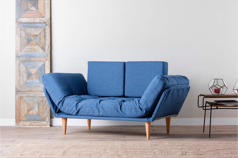 Mezonzo 3-Pers. Sovesofa - Blå - Møbler - Sofaer - Sovesofaer - 3 personers sovesofa