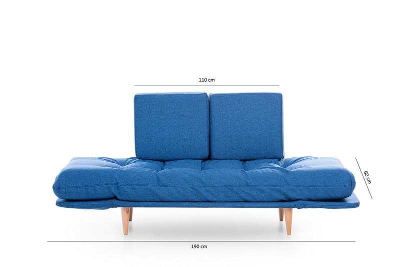 Mezonzo 3-Pers. Sovesofa - Blå - Møbler - Sofaer - Sovesofaer - 3 personers sovesofa