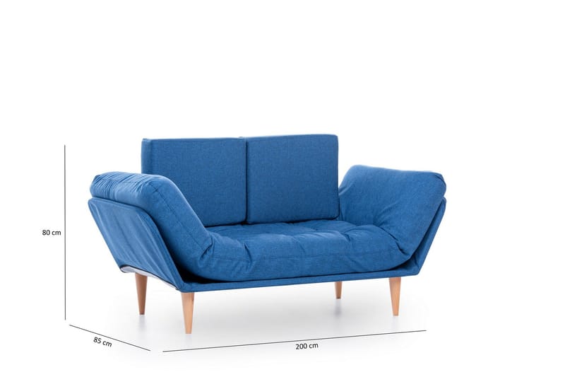 Mezonzo 3-Pers. Sovesofa - Blå - Møbler - Sofaer - Sovesofaer - 3 personers sovesofa
