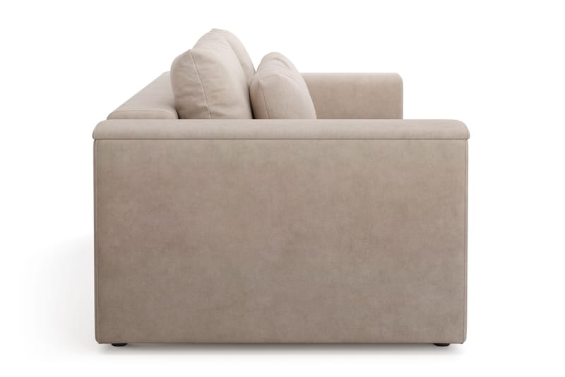 Rosenvind 3-personers sovesofa med opbevaring beige fløjl Andrarum - Møbler - Sofaer - Sovesofaer - 3 personers sovesofa