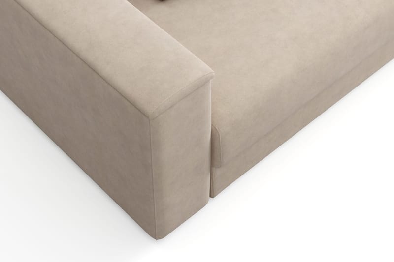 Rosenvind 3-personers sovesofa med opbevaring beige fløjl Andrarum - Møbler - Sofaer - Sovesofaer - 3 personers sovesofa