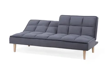 Siljan 3-personers Kvadratisk Syet Sovesofa 177 cm i Fløjl - Grå - Møbler - Sofaer - Sovesofaer - 3 personers sovesofa