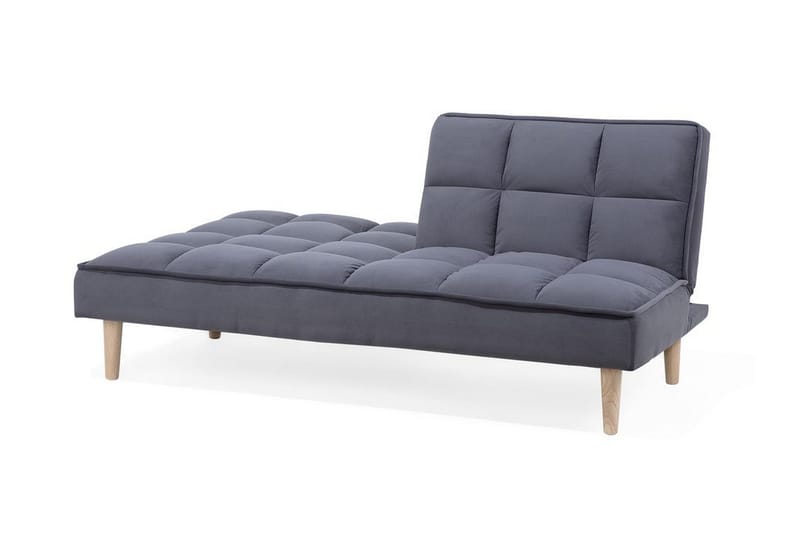 Siljan 3-personers Kvadratisk Syet Sovesofa 177 cm i Fløjl - Grå - Møbler - Sofaer - Sovesofaer - 3 personers sovesofa