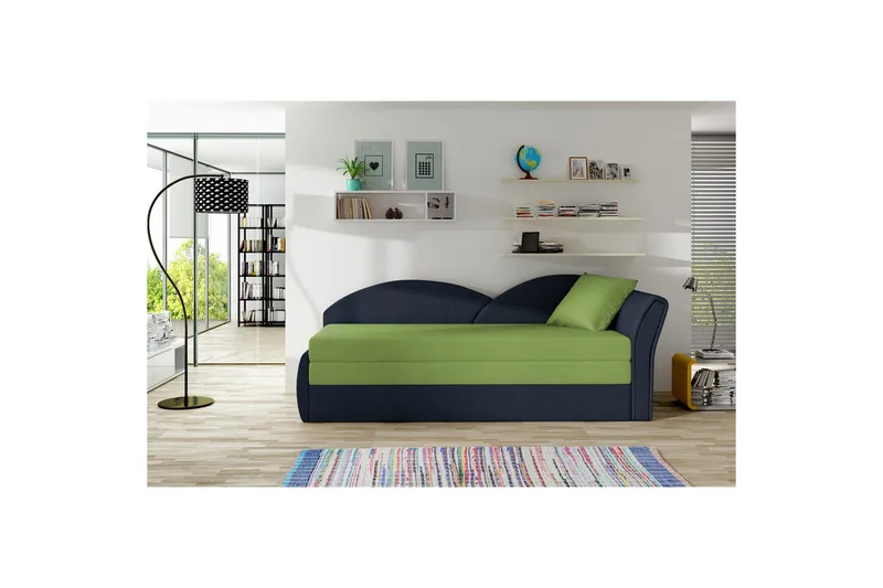 Sofa Eltap Aga 218x80x77 cm, Alova 42, Alova 79 Grøn, Blå, Højre
