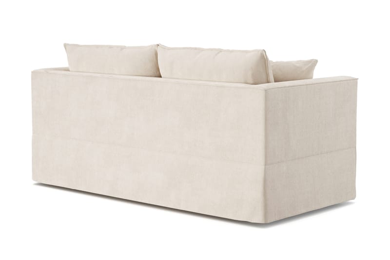 Travstad 3-personers sovesofa med HVILA topmadras 140x200 cm polyetherskum med vaskbart betræk - Beige - Møbler - Sofaer - Sovesofaer - 3 personers sovesofa