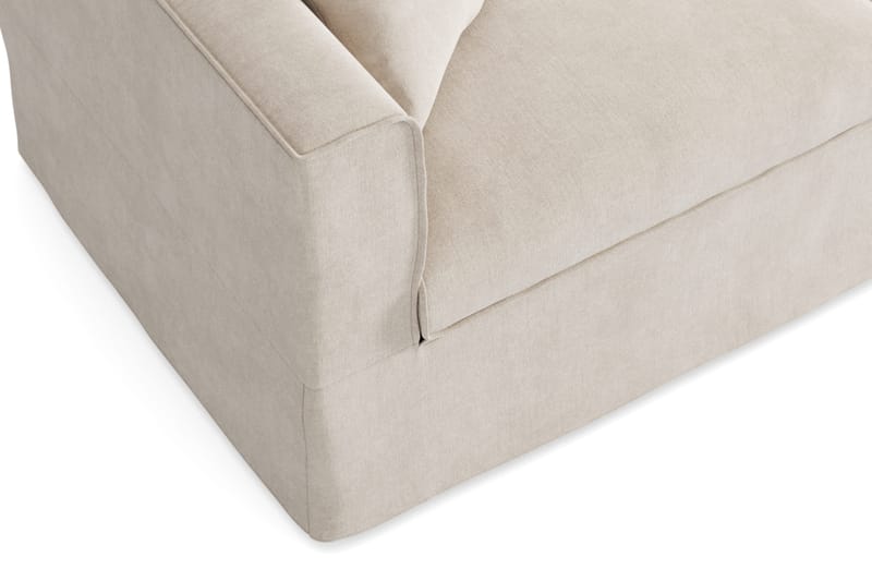 Travstad 3-personers sovesofa med HVILA topmadras 140x200 cm polyetherskum med vaskbart betræk - Beige - Møbler - Sofaer - Sovesofaer - 3 personers sovesofa