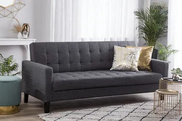 Vehkoo 3-personers Sovesofa 108x178 cm i Stof - Grå - Møbler - Sofaer - Sovesofaer - 3 personers sovesofa