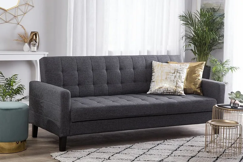 Vehkoo 3-personers Sovesofa 108x178 cm i Stof - Grå - Møbler - Sofaer - Sovesofaer - 3 personers sovesofa