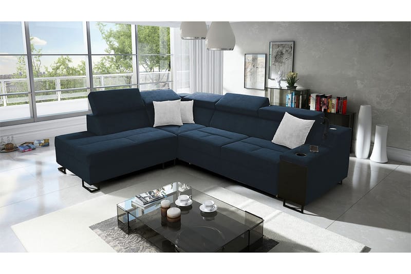 3-Pers. Sovesofa Venstre - Blå - Møbler - Sofaer - Sovesofaer