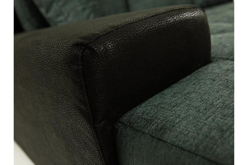 3-personers Hjørnesovesofa Cerys Mini - Læder / Grøn - Møbler - Sofaer - Sovesofaer