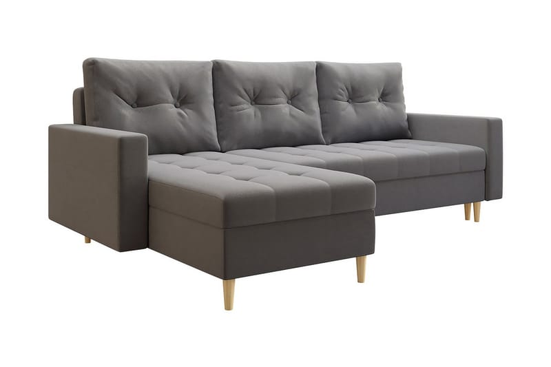 3-Pers. Sovesofa Universal - Grå - Sovesofaer - Sovesofa chaiselong - Velour sofaer