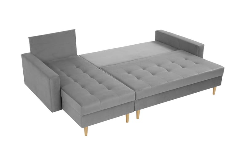 3-Pers. Sovesofa Universal - Grå - Sovesofaer - Sovesofa chaiselong - Velour sofaer