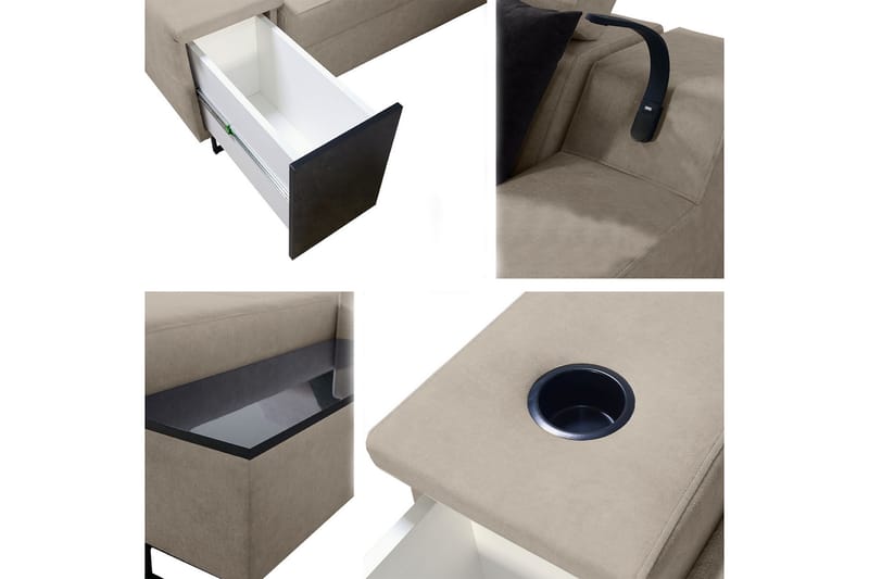 3-Pers. Sovesofa Venstre - Beige - Sovesofaer - Sovesofa chaiselong