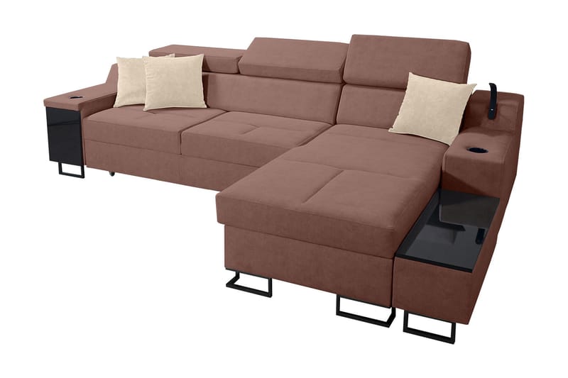 3-Pers. Sovesofa Højre - Lyserød - Møbler - Sofaer - Sovesofaer