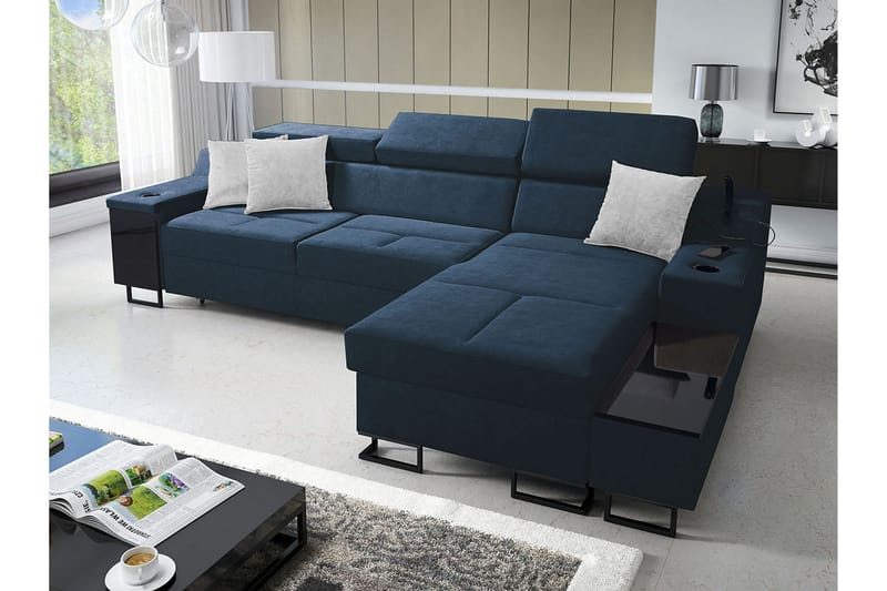 3-Pers. Sovesofa Højre - Blå - Møbler - Sofaer - Sovesofaer