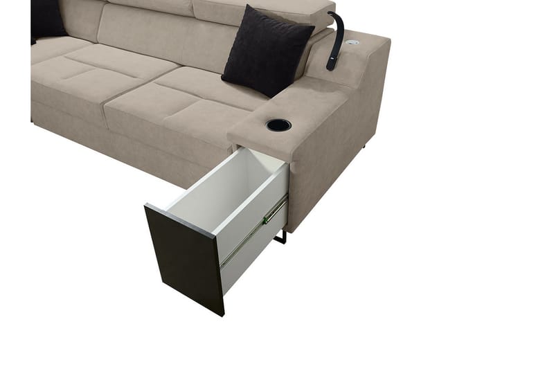 3-Pers. Sovesofa Højre - Beige - Møbler - Sofaer - Sovesofaer