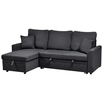 3-personers sofa Nassjo højrevendt - Sort - Møbler - Sofaer - Sovesofaer