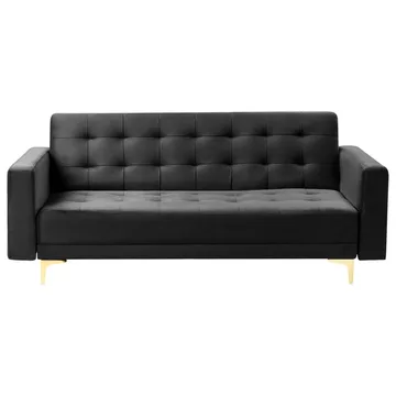 3-personers sofa Aberdeen - Sort, guld/fløjl - Møbler - Sofaer - Sovesofaer