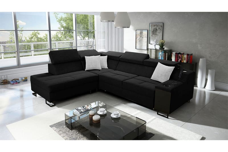 3-Pers. Sovesofa Venstre - Sort - Møbler - Sofaer - Sovesofaer