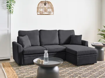 3-personers sofa Nassjo venstrevendt - Sort - Møbler - Sofaer - Sovesofaer