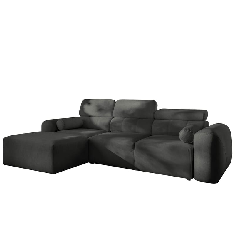 3-personers sovesofa med divan VOLARE Velo 636 Venstrevendt, Mørkegrå