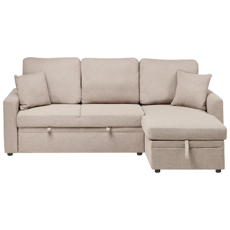 3-personers sofa Nassjo venstrevendt, Lysebrun