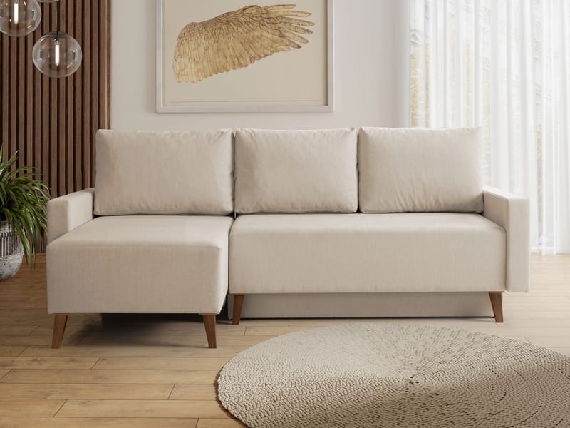 3-personers sovesofa med divan OVIEDO Verita 03 - Beige - Møbler - Sofaer - Sovesofaer