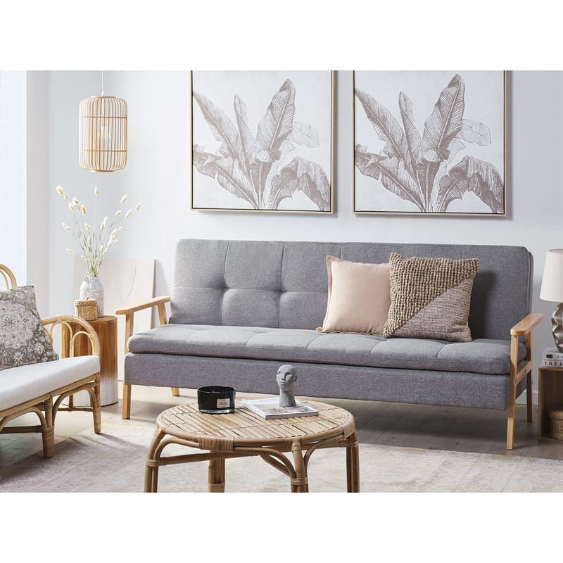 3-personers sofa Tjorn - Lysegrå, lyst træ - Møbler - Sofaer - Sofagrupper
