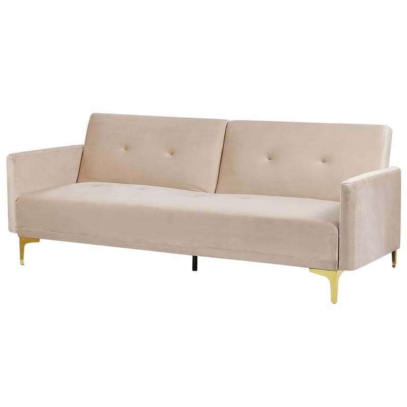 3-personers sofa Lucan - Beige, guld - Møbler - Sofaer - Sovesofaer