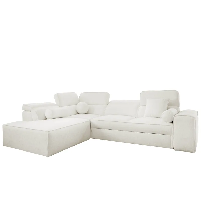3-personers sovesofa med chaiselong VITO Velo 621 Venstrevendt, hvid