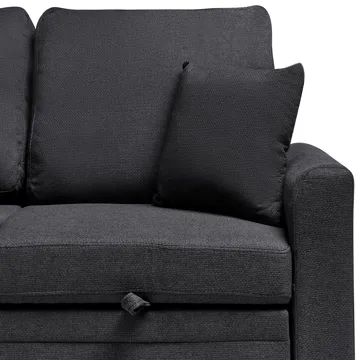 3-personers sofa Nassjo højrevendt - Sort - Møbler - Sofaer - Sovesofaer