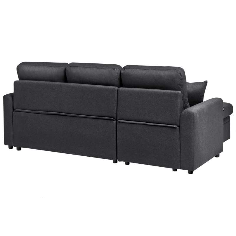 3-personers sofa Nassjo højrevendt - Sort - Møbler - Sofaer - Sovesofaer