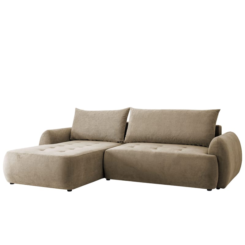 3-personers sovesofa med divan BUENO Cruz 15 Venstrevendt, Mørk beige
