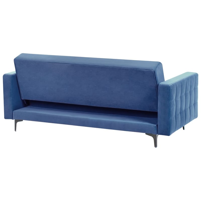 3-personers sovesofa Aberdeen - Blå, Sort/Fløjl - Møbler - Sofaer - Sovesofaer