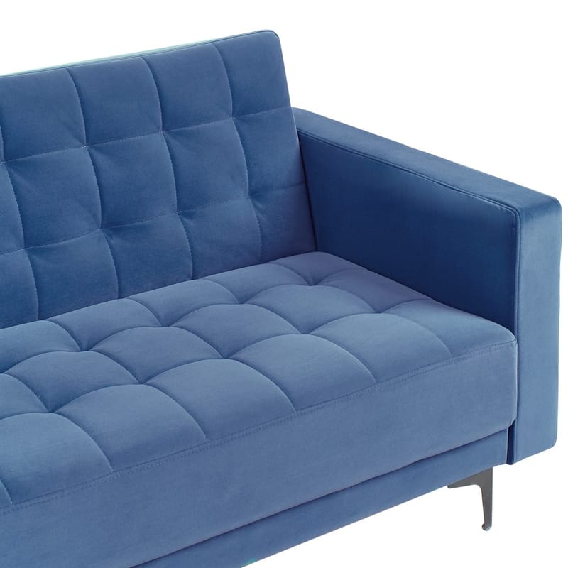 3-personers sovesofa Aberdeen - Blå, Sort/Fløjl - Møbler - Sofaer - Sovesofaer