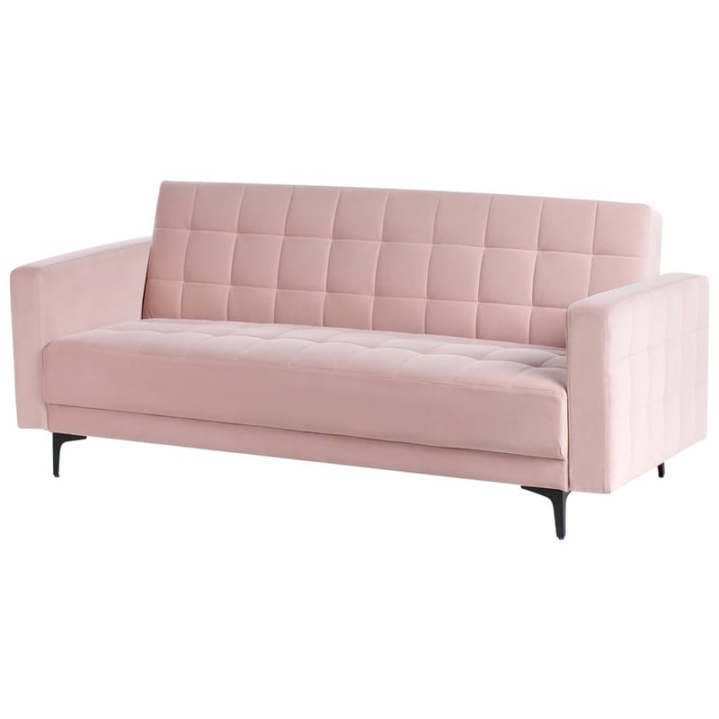 3-personers sofa Aberdeen - Rosa, Sort/Fløjl - Møbler - Sofaer - Sofagrupper
