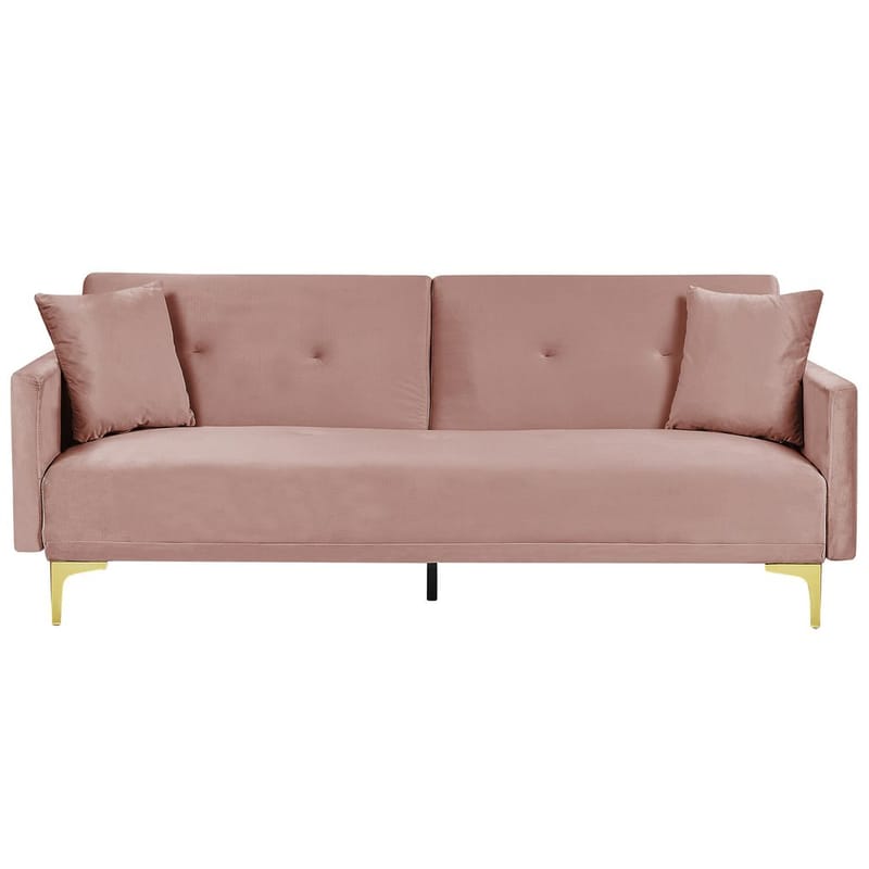 3-personers sofa Lucan, Rosa, guld