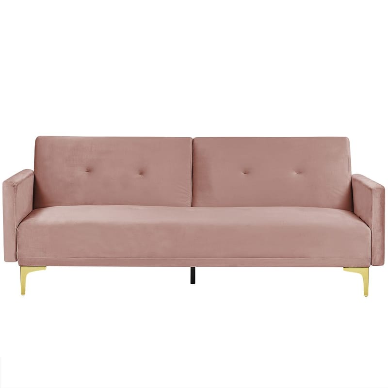 3-personers sofa Lucan - Rosa, guld - Møbler - Sofaer - Sovesofaer