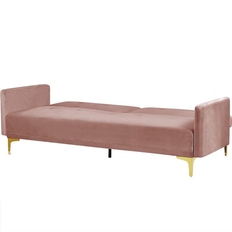 3-personers sofa Lucan - Rosa, guld - Møbler - Sofaer - Sovesofaer