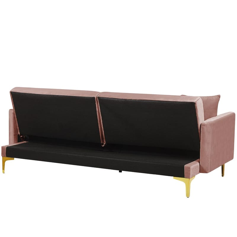 3-personers sofa Lucan - Rosa, guld - Møbler - Sofaer - Sovesofaer