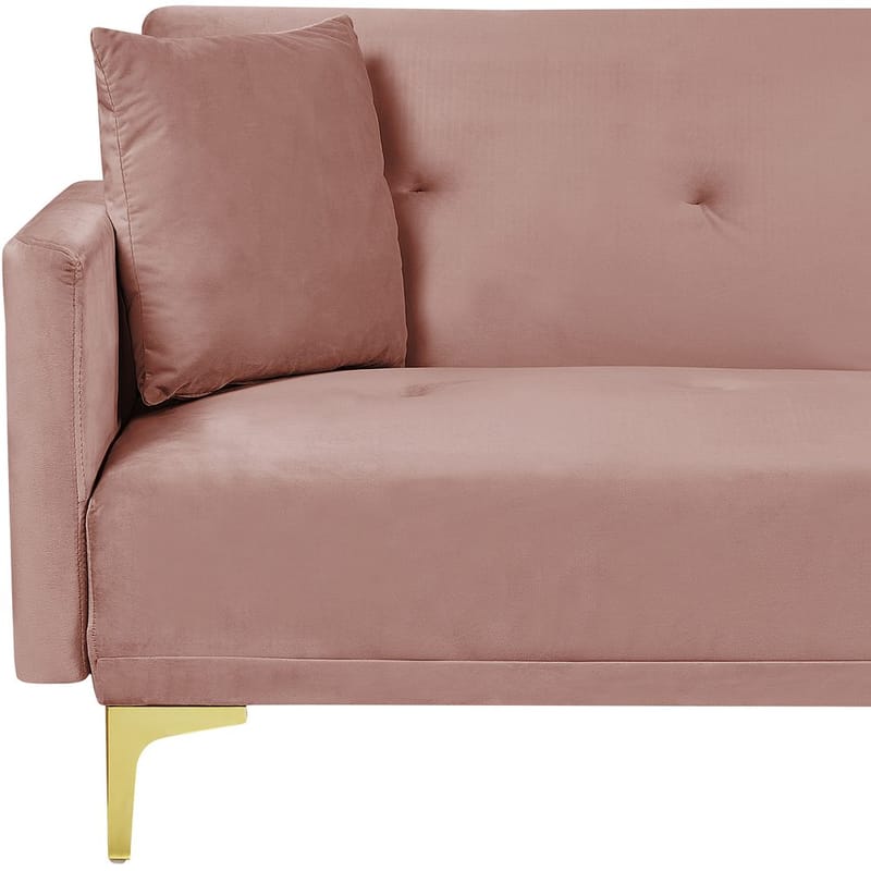 3-personers sofa Lucan - Rosa, guld - Møbler - Sofaer - Sovesofaer