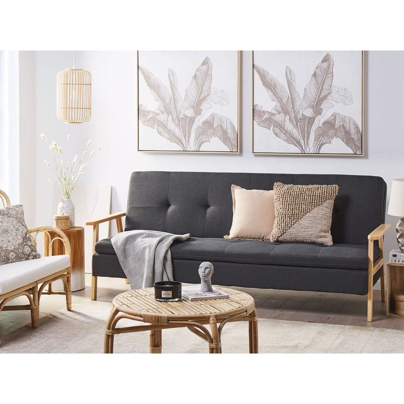 3-personers sofa Tjorn - Mørkegrå, lyst træ - Møbler - Sofaer - Sofagrupper