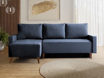 3-personers sovesofa med divan OVIEDO Verita 76 - Blå - Møbler - Sofaer - Sovesofaer