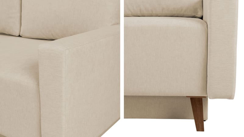 3-personers sovesofa med divan OVIEDO Verita 75 - Mørkegrøn - Møbler - Sofaer - Sovesofaer